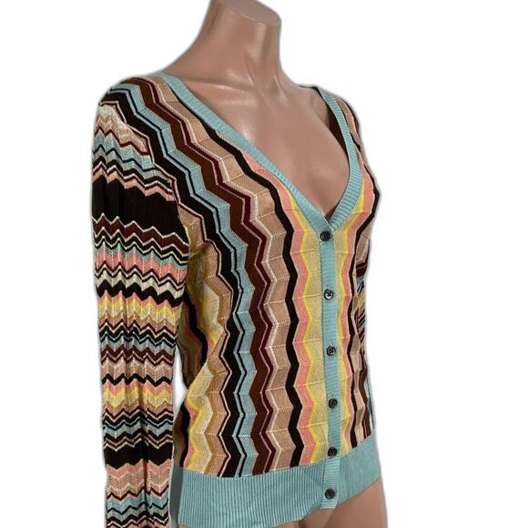 Missoni for Target Womens Zig Zag Button Front Cardigan Sweater From Size m - Picture 2 of 6